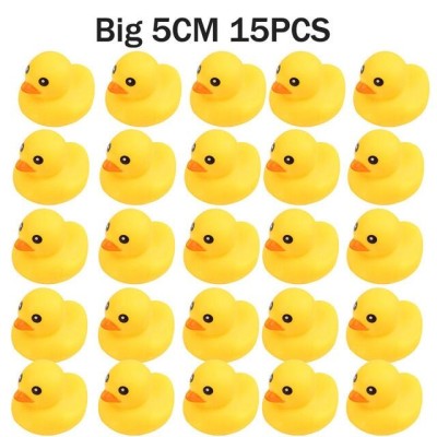 15-120pcs 3.5/5CM Squeaky Rubber Duck Duckie Float Bath Toys Baby Swimming Pool Shower Water Toys for Baby Toys 0 12 months